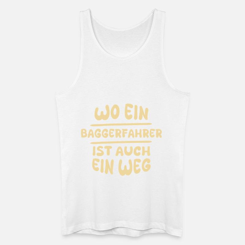 Baggerfahrer als Baggerfahrer - Männer Bio Tank Top - Weiß