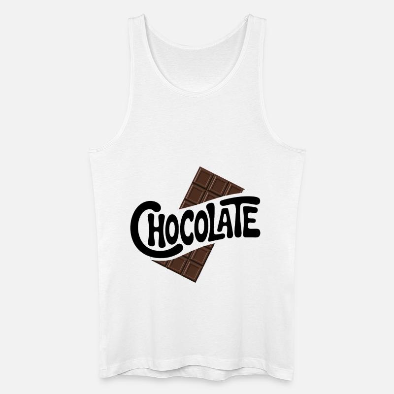 Schokolade - Cool Sweets Logo - Männer Bio Tank Top - Weiß