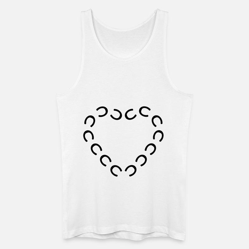 hufeisen pferd,herz - Männer Bio Tank Top - Weiß