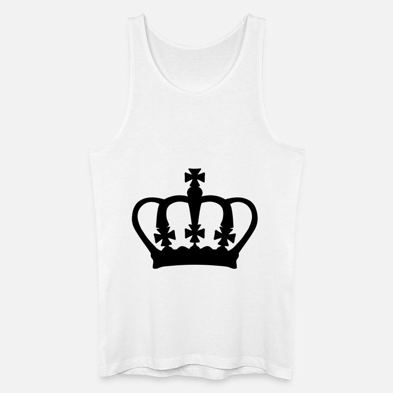 Crown - Männer Bio Tank Top - Weiß
