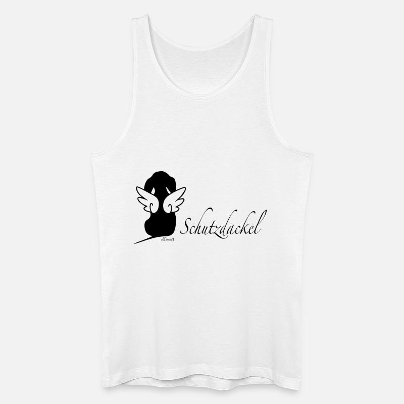 Schutzdackel grau - Männer Bio Tank Top - Weiß