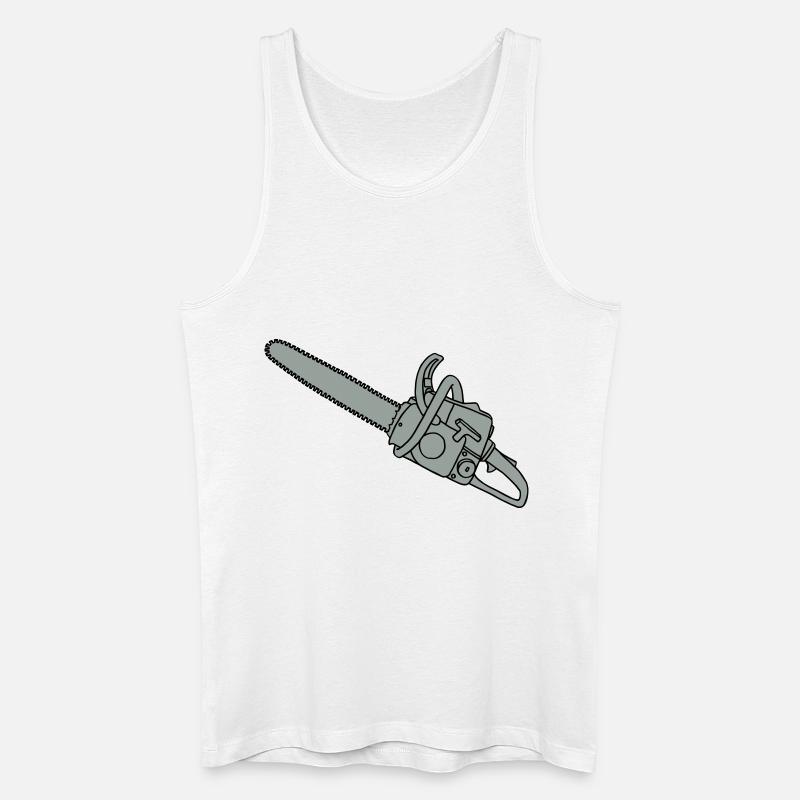 Kettensäge 2 - Männer Bio Tank Top - Weiß