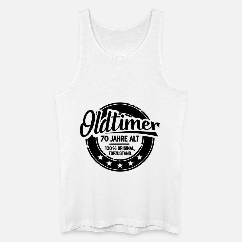 Oldtimer 70 Jahre alt - Männer Bio Tank Top - Weiß