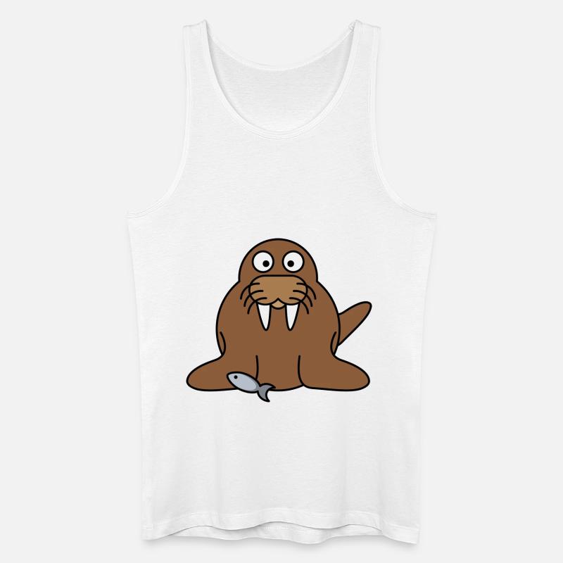 walross2 - Männer Bio Tank Top - Weiß