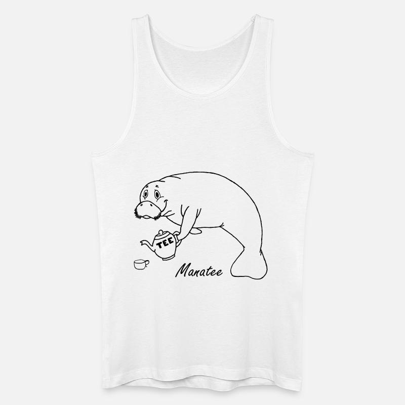 Manatee mag Tee - Männer Bio Tank Top - Weiß