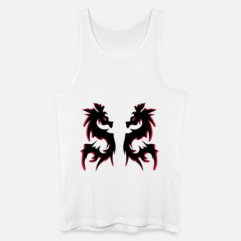 drachen - Männer Bio Tank Top - Weiß