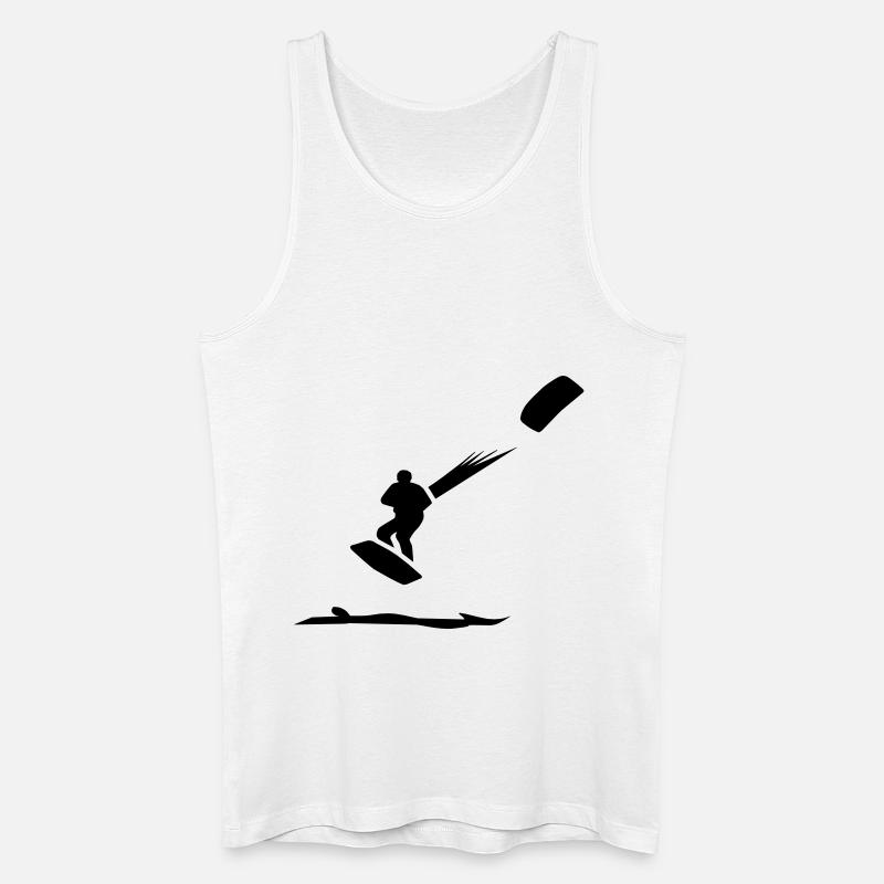 Kitesurfing - Männer Bio Tank Top - Weiß