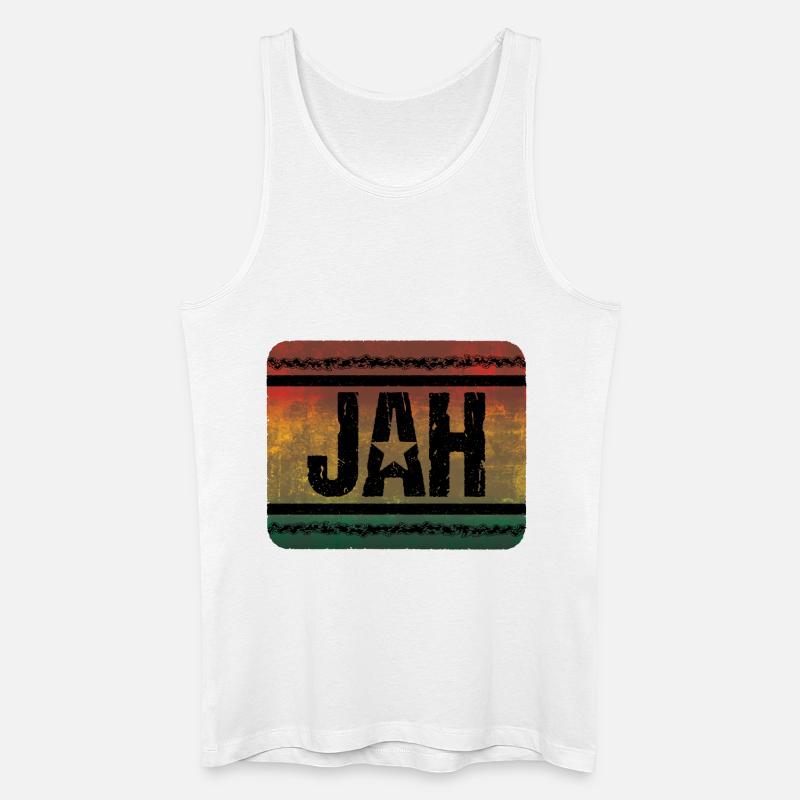 Jah Reggae - Männer Bio Tank Top - Weiß
