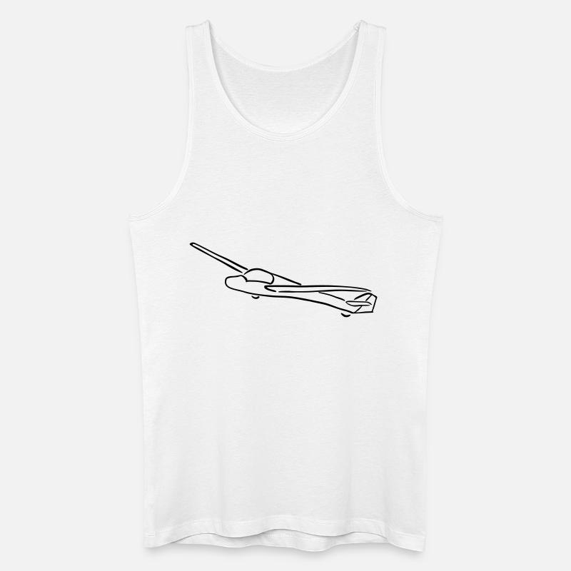 Segelflugzeug - Männer Bio Tank Top - Weiß