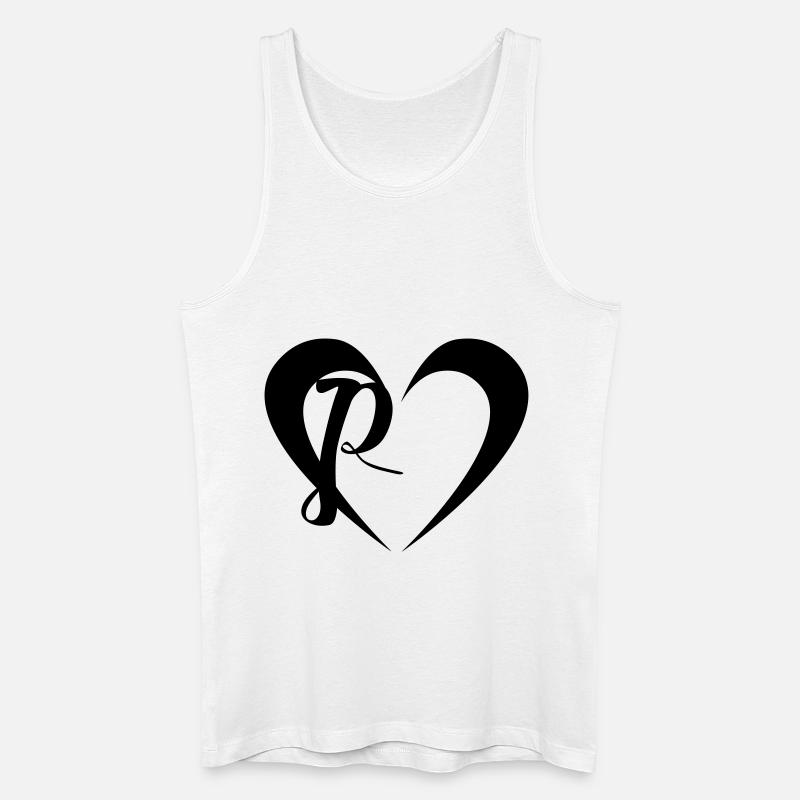 Herz mit P - Männer Bio Tank Top - Weiß
