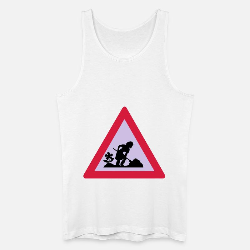 baustelle - Männer Bio Tank Top - Weiß