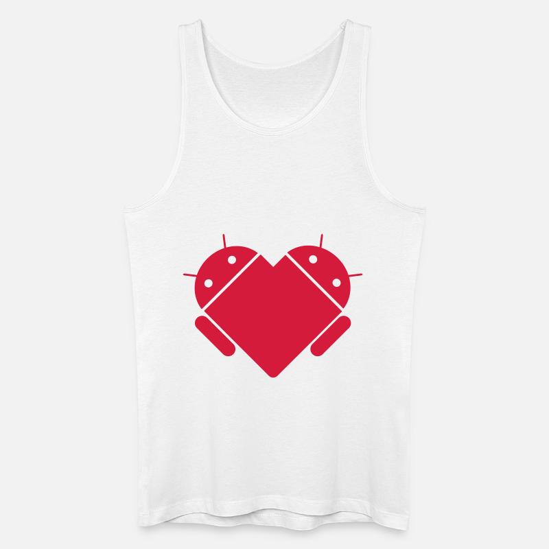 Android love - Männer Bio Tank Top - Weiß