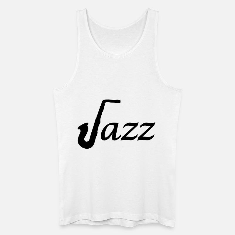 Jazz - Männer Bio Tank Top - Weiß