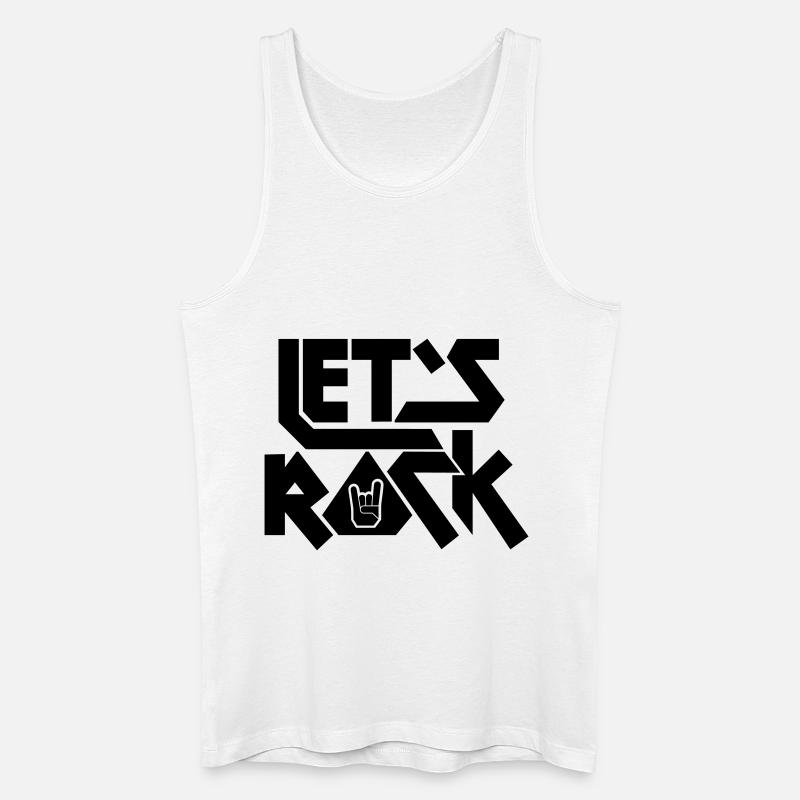 Let's Rock - Männer Bio Tank Top - Weiß