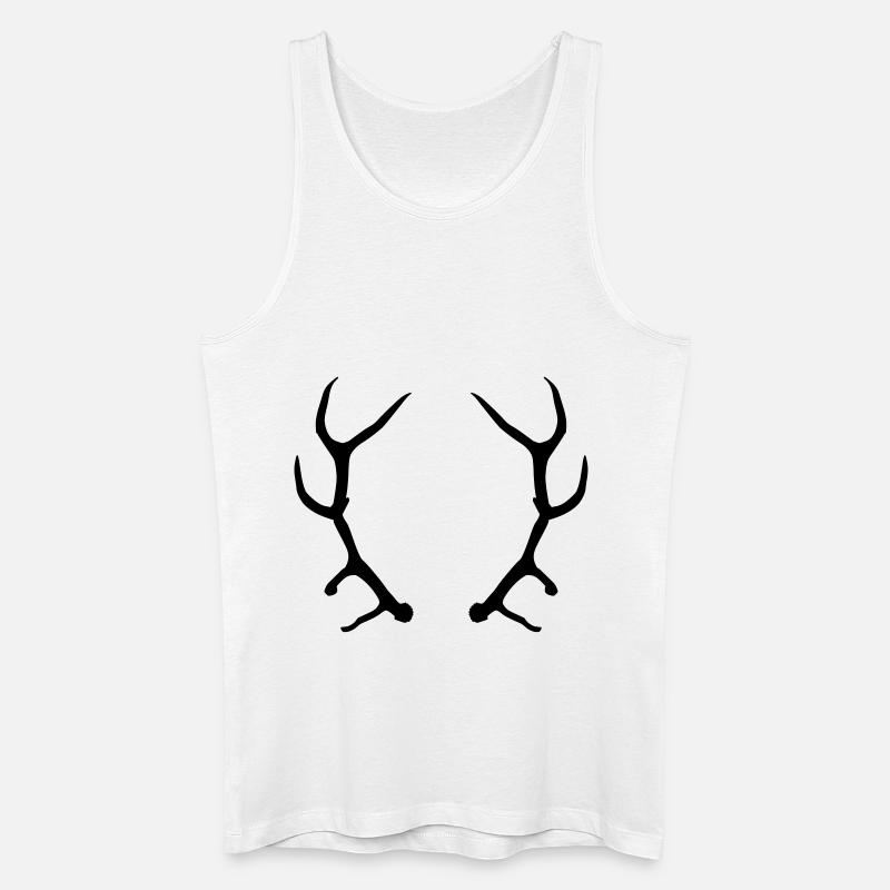 Geweih - Männer Bio Tank Top - Weiß