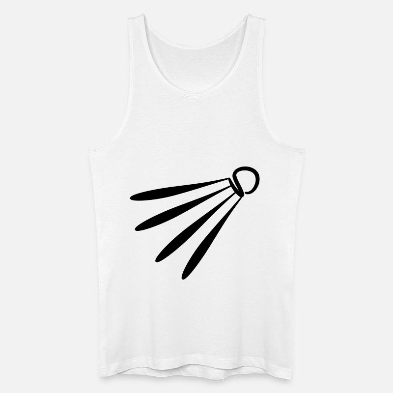 Abstract Badminton - Männer Bio Tank Top - Weiß