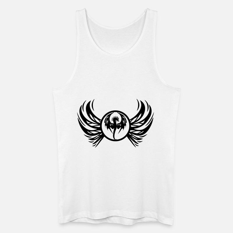 dragon_wappen - Männer Bio Tank Top - Weiß