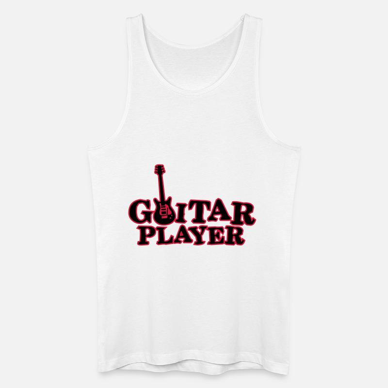 guitar_player_112013_a_2c - Männer Bio Tank Top - Weiß