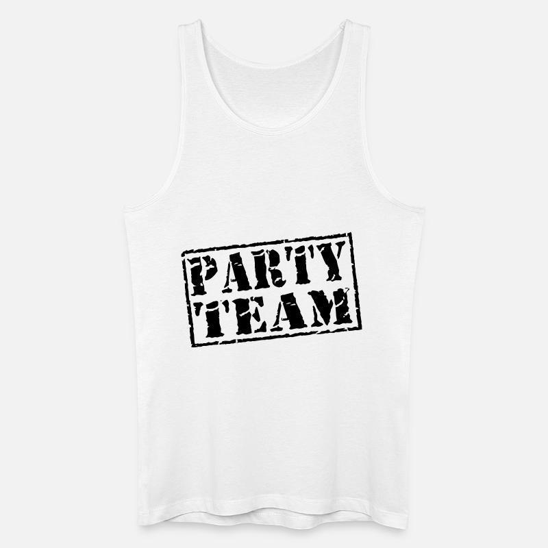 Party Team - Männer Bio Tank Top - Weiß