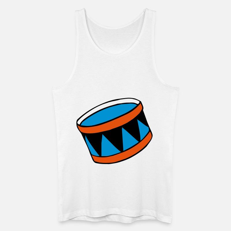 drums - Trommel - Männer Bio Tank Top - Weiß