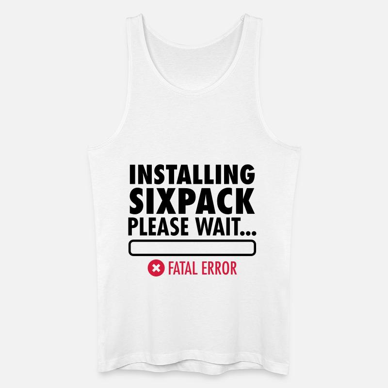 Installing Sixpack (Fatal Error) - Männer Bio Tank Top - Weiß