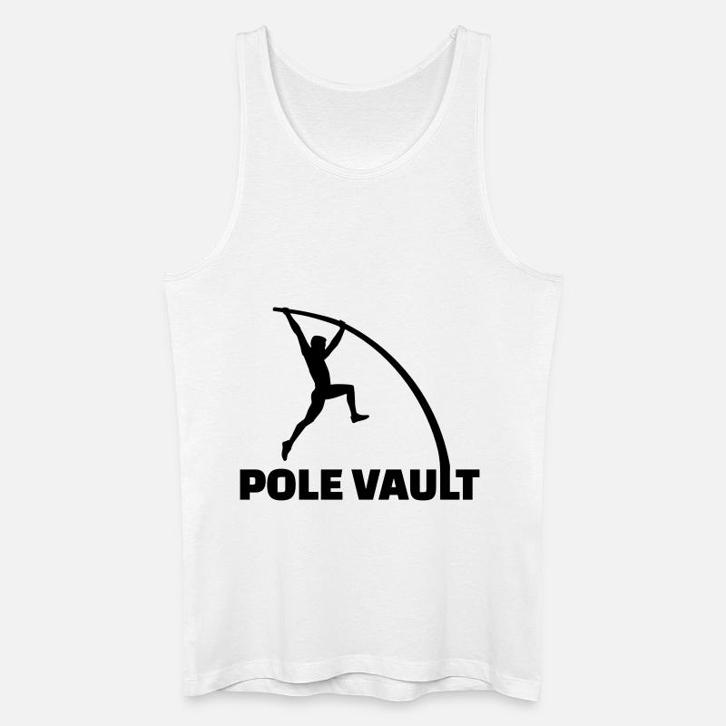 Stabhochsprung - Männer Bio Tank Top - Weiß