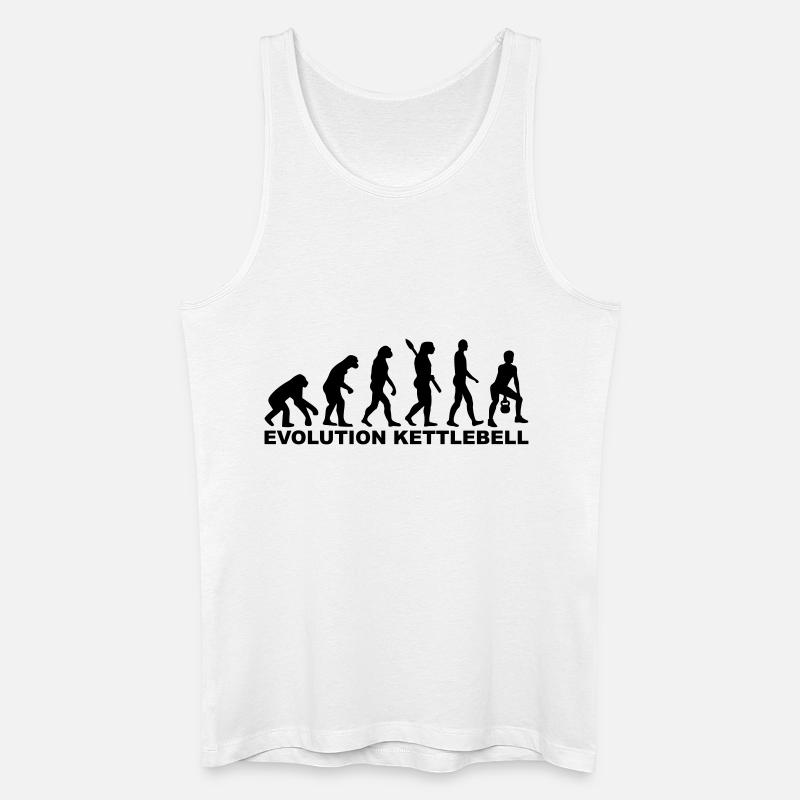 Kettlebell - Männer Bio Tank Top - Weiß