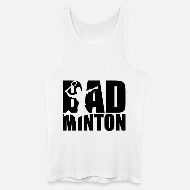Badminton - Männer Bio Tank Top - Weiß