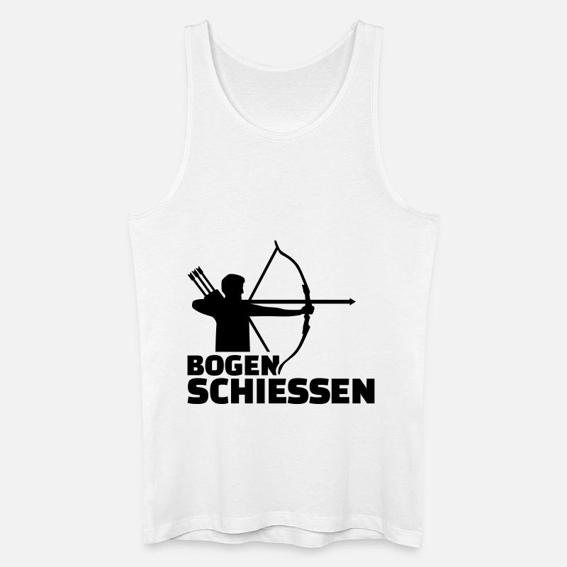Bogenschießen - Männer Bio Tank Top - Weiß