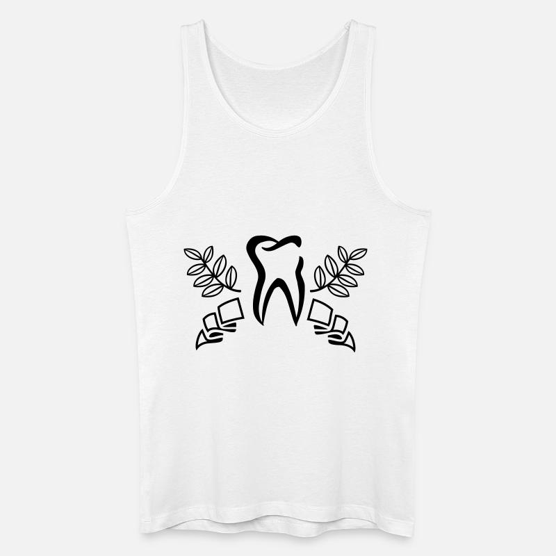 zahn design - Männer Bio Tank Top - Weiß