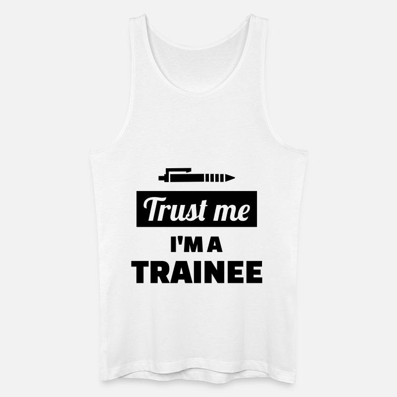 Trainee - Männer Bio Tank Top - Weiß