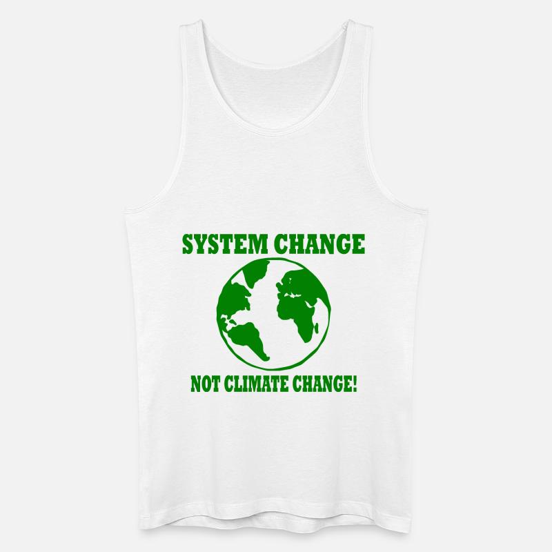 system change not climate change - Männer Bio Tank Top - Weiß