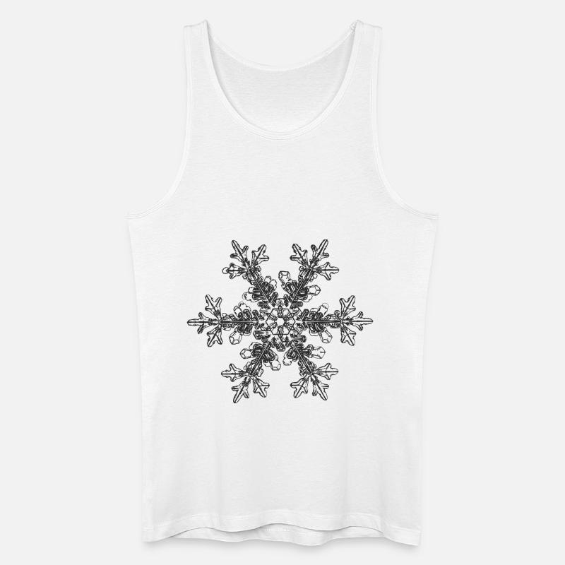 snowflake 7 black - Männer Bio Tank Top - Weiß