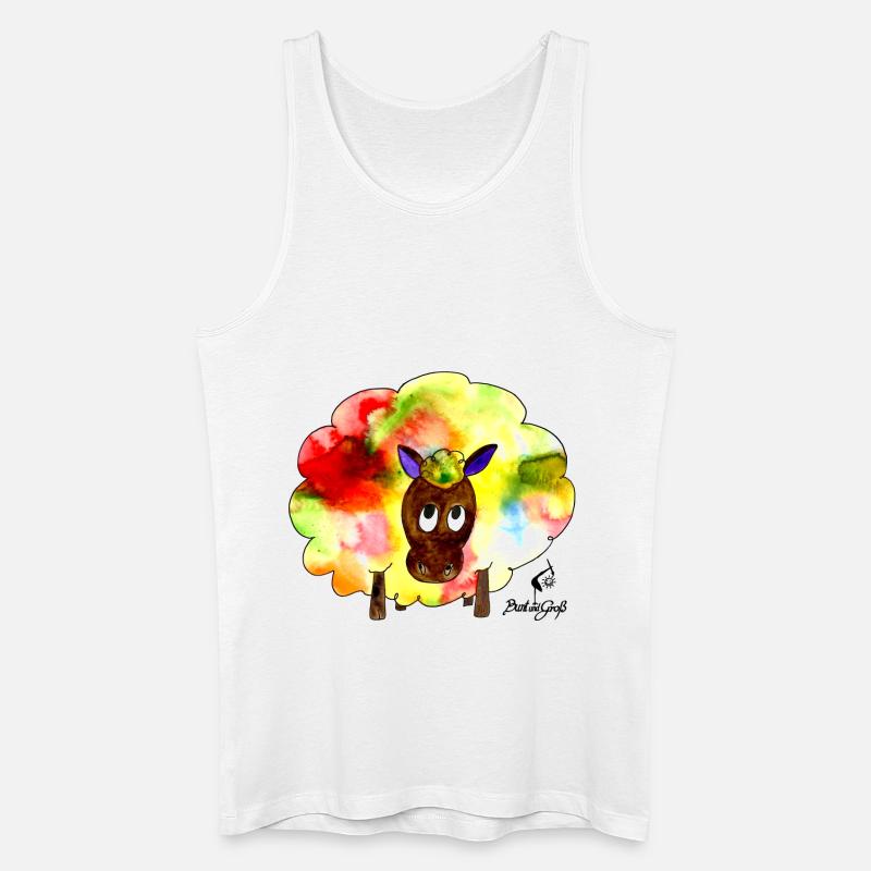 Regenbogenschaf - Männer Bio Tank Top - Weiß
