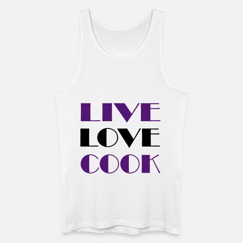 Leidenschaft beim kochen - Männer Bio Tank Top - Weiß