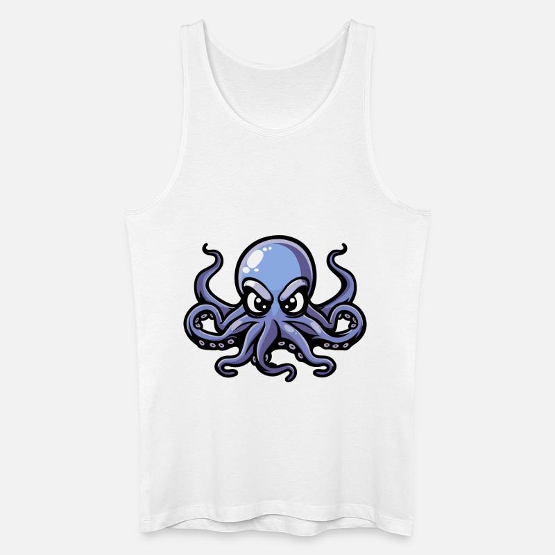 Oktopus Comic - Männer Bio Tank Top - Weiß