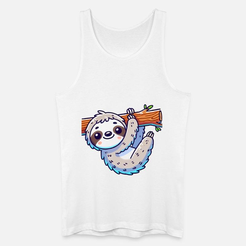 faultier - Männer Bio Tank Top - Weiß