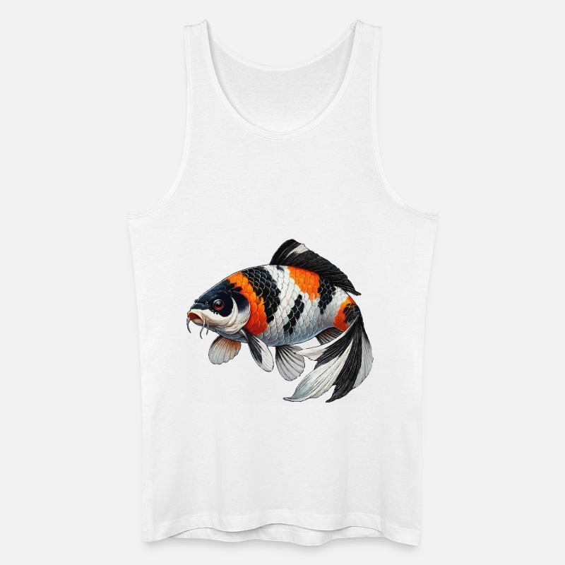 Koi Karpfen oder Wi sw - Männer Bio Tank Top - Weiß