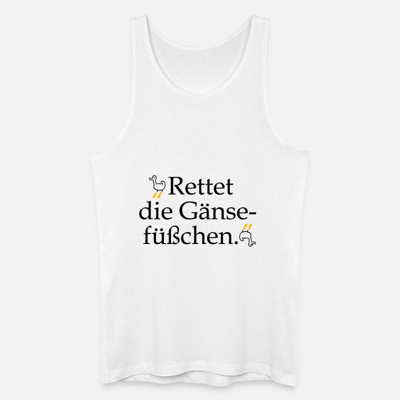 Rettet die Gänsefüßchen! - Männer Bio Tank Top - Weiß