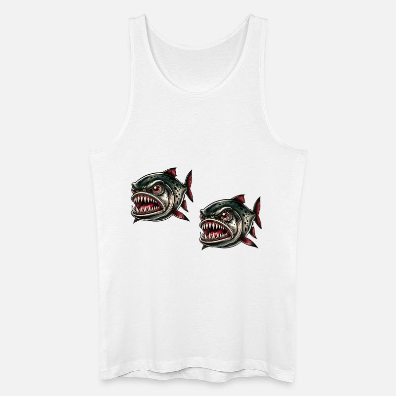 piranha comic 2 - Männer Bio Tank Top - Weiß