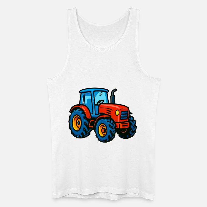 Trekker Traktor - Männer Bio Tank Top - Weiß