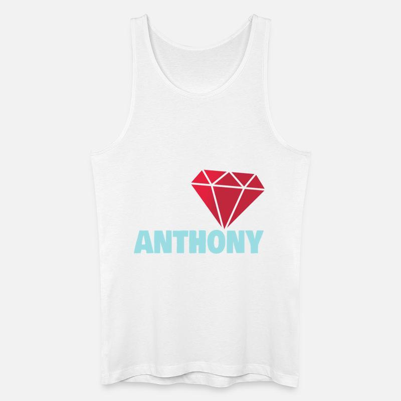 Anthony als Edel - Männer Bio Tank Top - Weiß