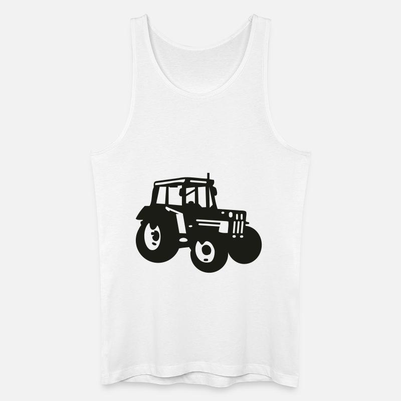 Traktor / Trekker - Männer Bio Tank Top - Weiß