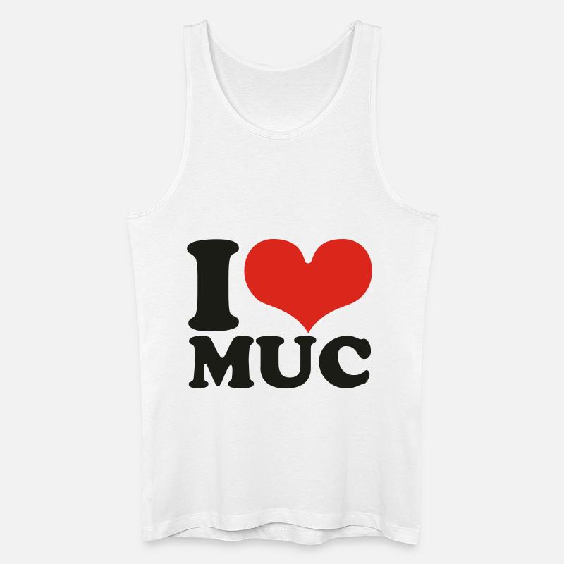 München - Männer Bio Tank Top - Weiß