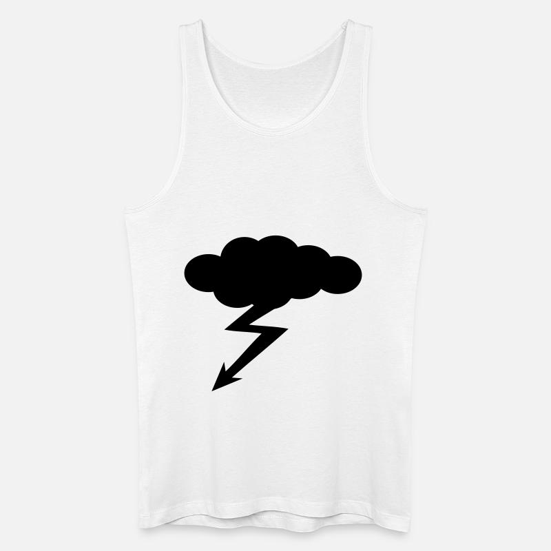 Clouds and Flash - Men’s Organic Tank Top - white
