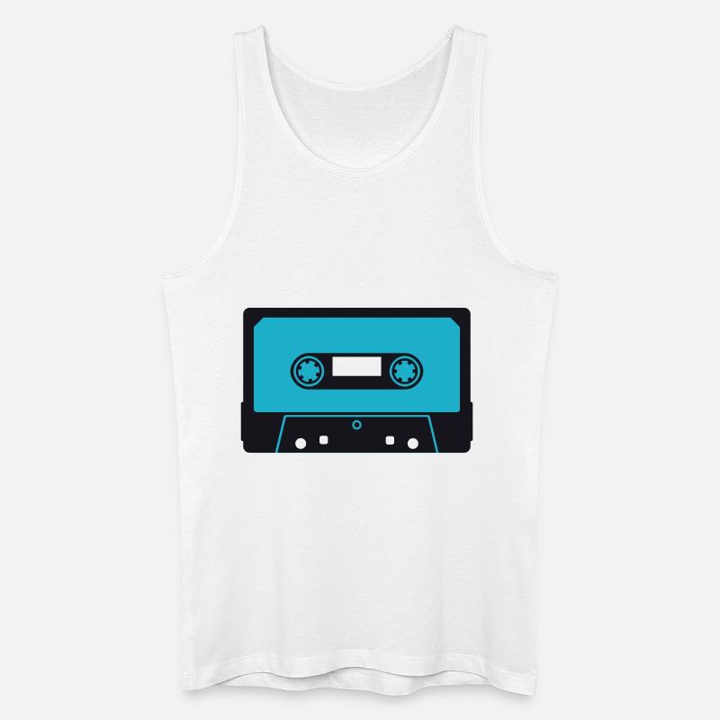 kassette02_2f - Männer Bio Tank Top - Weiß