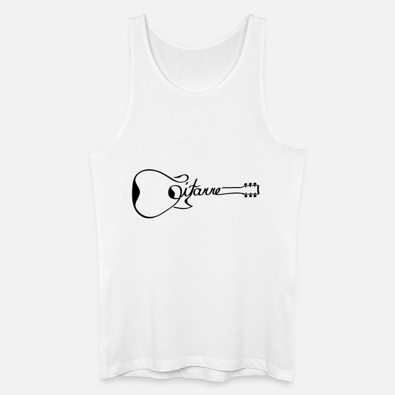 Gitarre - Männer Bio Tank Top - Weiß