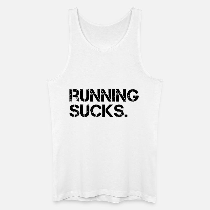 Running Sucks - Männer Bio Tank Top - Weiß