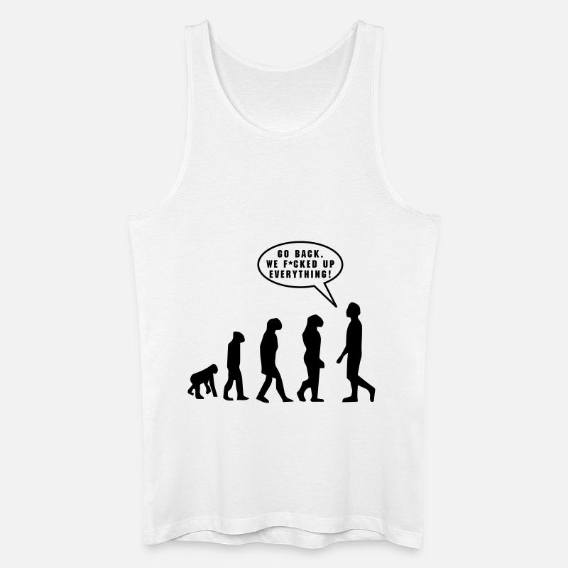 Evolution - Männer Bio Tank Top - Weiß
