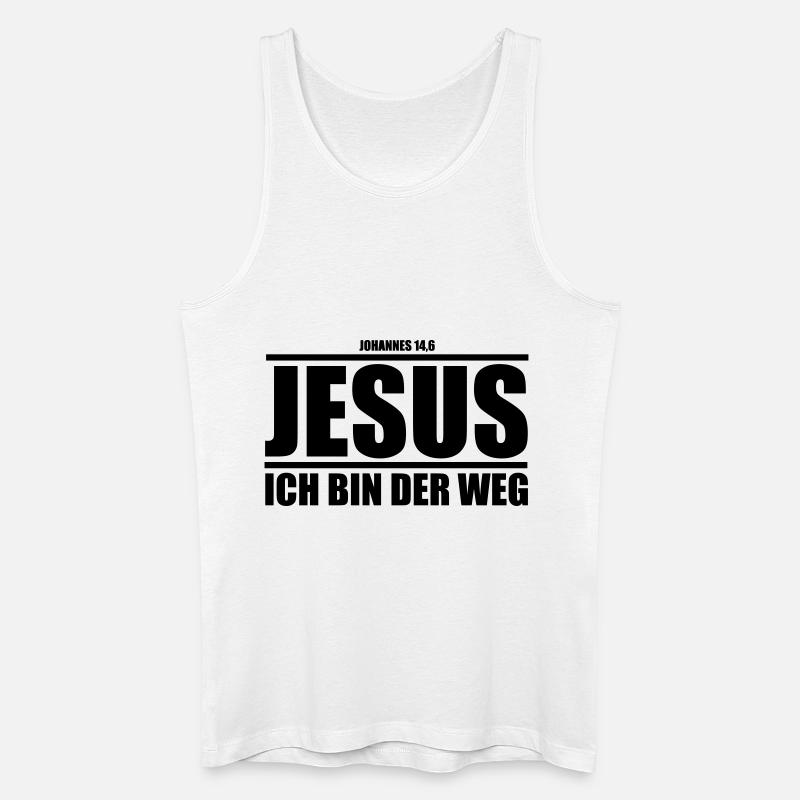 Jesus - Ich bin der Weg - Männer Bio Tank Top - Weiß